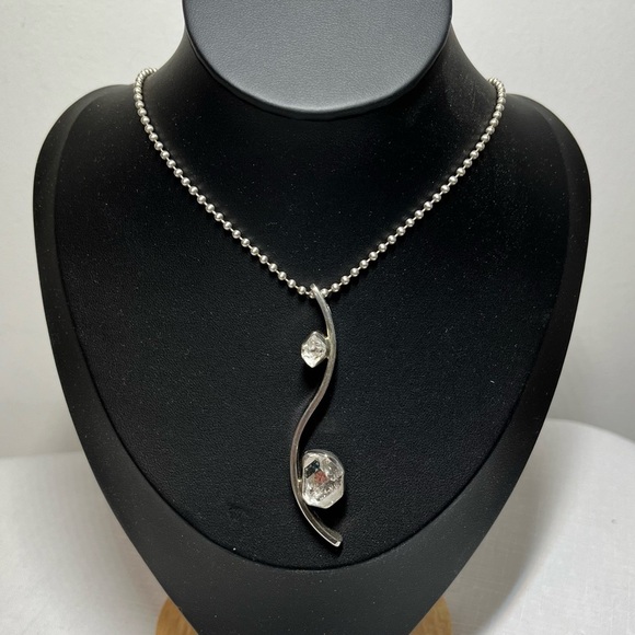 LILLY BARRACK 925 Silver Necklace with SS bead ball chain. - Picture 1 of 8